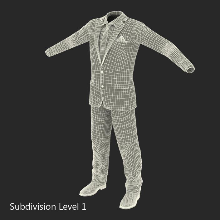 3D model Men Suit 9