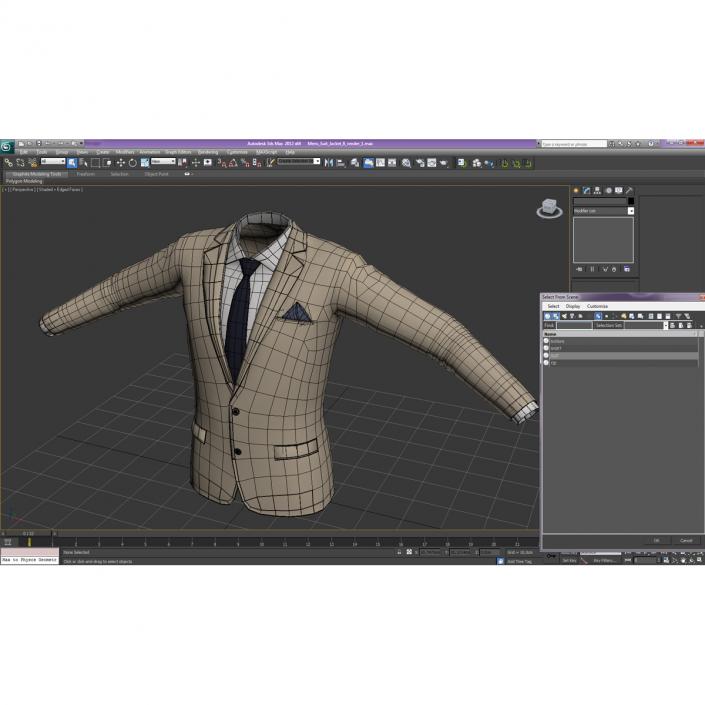 3D Mens Suit Jacket 8 model