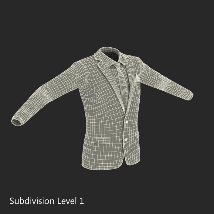 3D Mens Suit Jacket 8 model