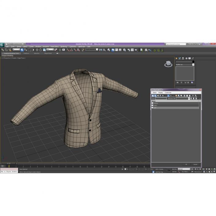 3D Mens Suit Jacket 9 model