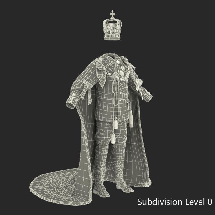 3D Royal King Costume model