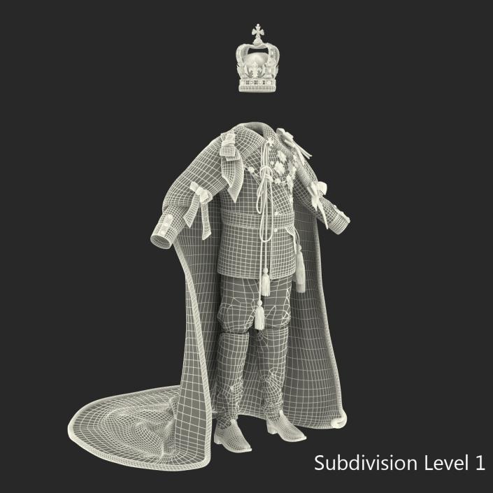 3D Royal King Costume model