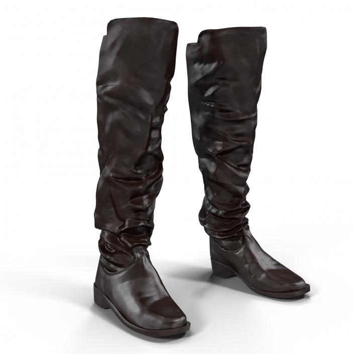 Medieval Leather Boots 3D