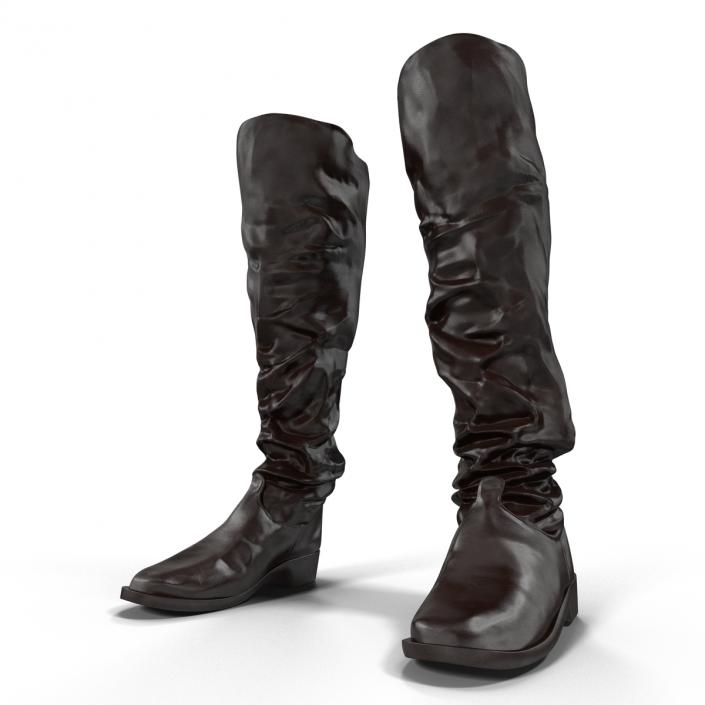 Medieval Leather Boots 3D