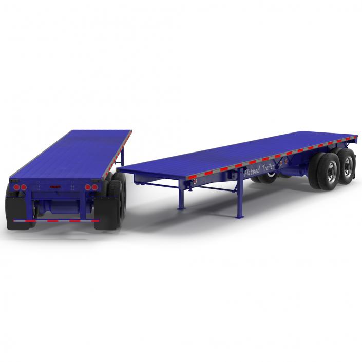 3D Flatbed Trailer Generic model