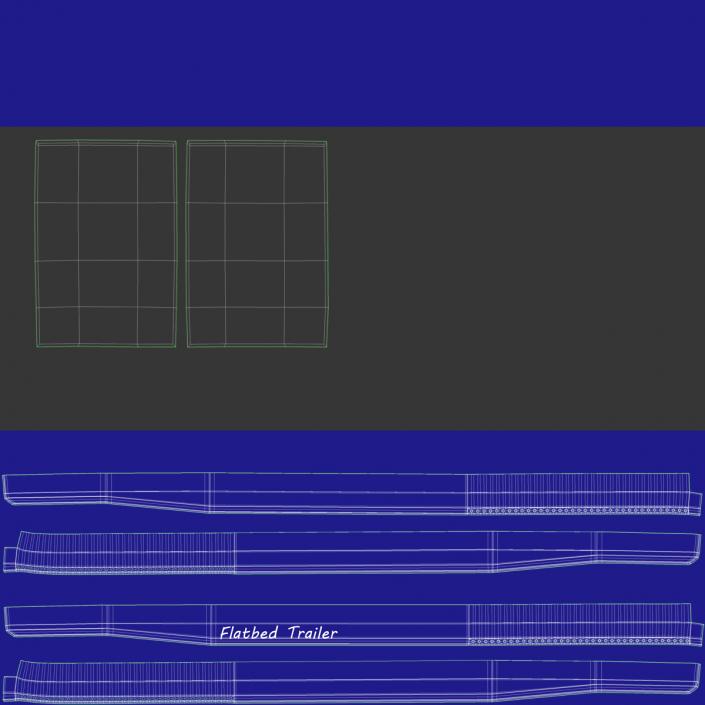 3D Flatbed Trailer Generic model