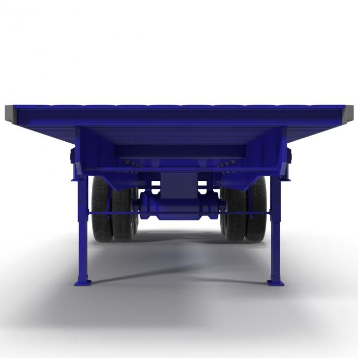 3D Flatbed Trailer Generic model