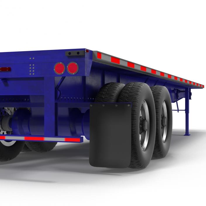 3D Flatbed Trailer Generic model