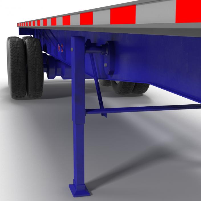 3D Flatbed Trailer Generic model