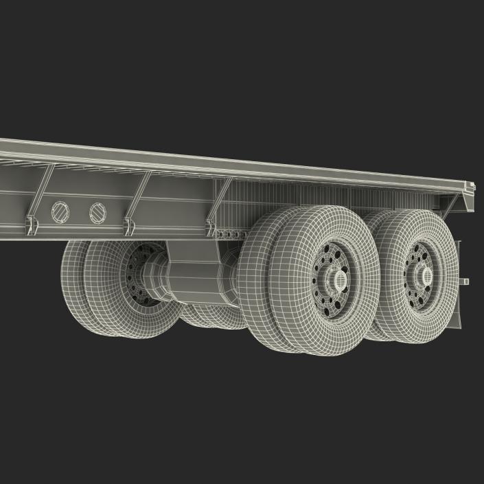 3D Flatbed Trailer Generic model