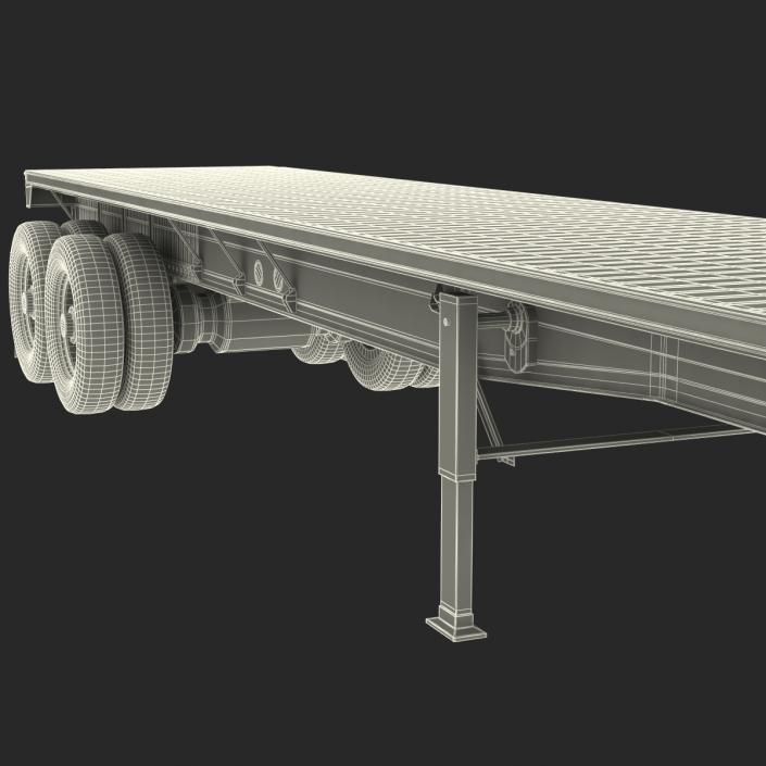 3D Flatbed Trailer Generic model