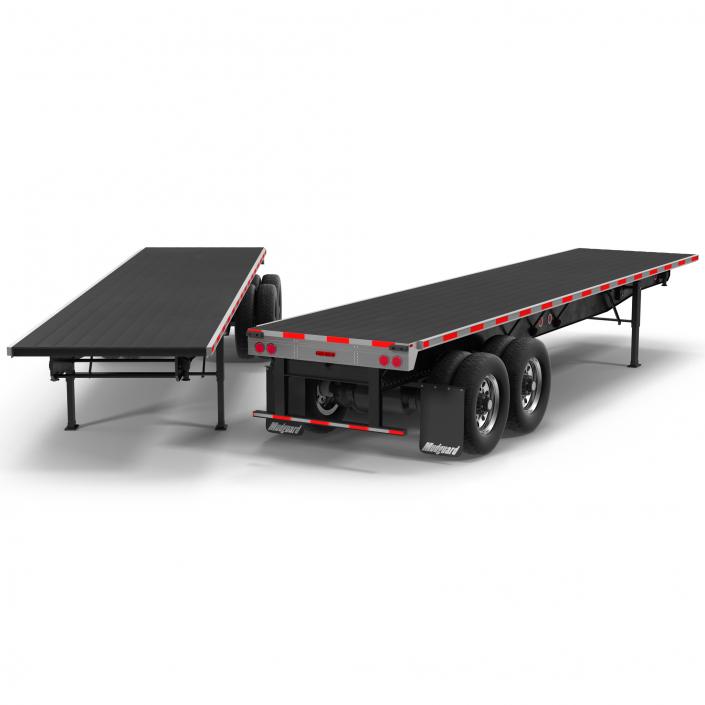 3D model Flatbed Trailer