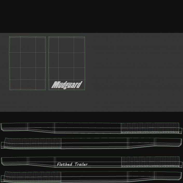 3D model Flatbed Trailer