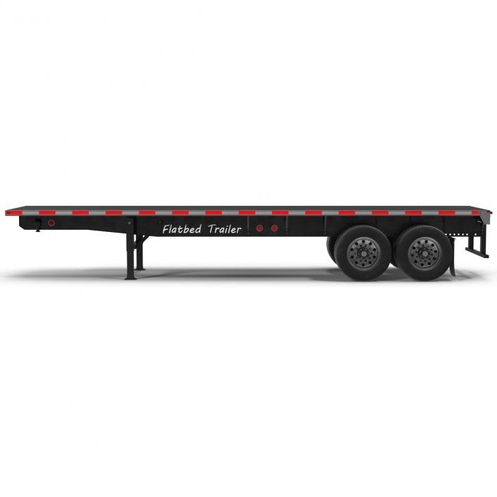 3D model Flatbed Trailer