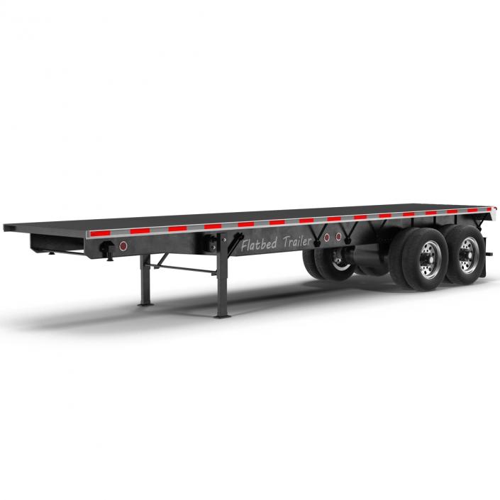 3D model Flatbed Trailer