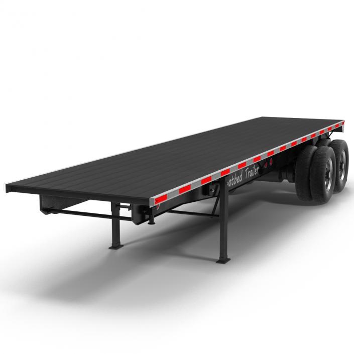 3D model Flatbed Trailer