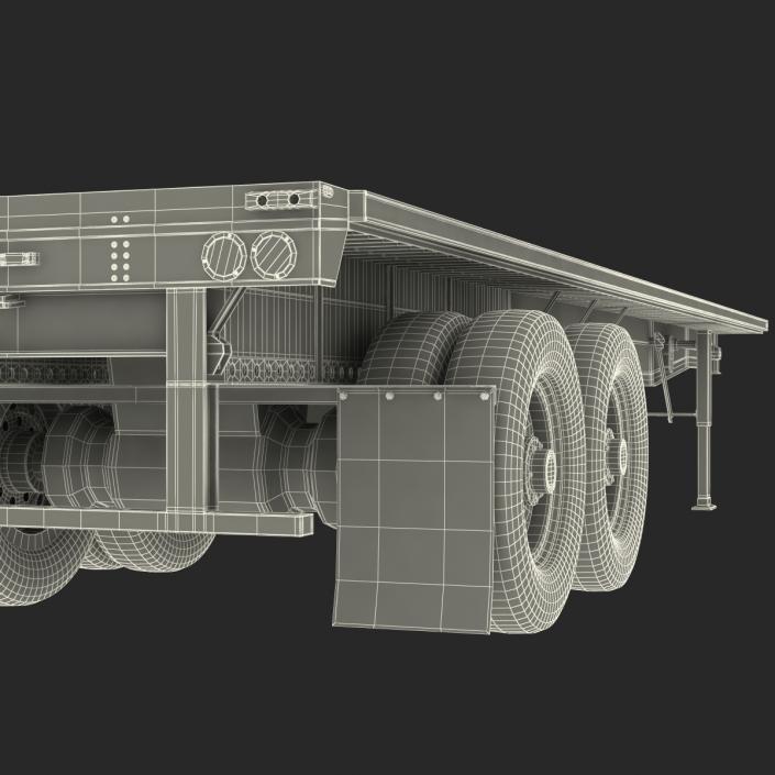 3D model Flatbed Trailer