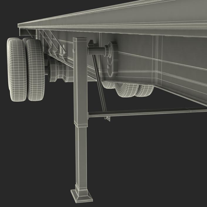 3D model Flatbed Trailer