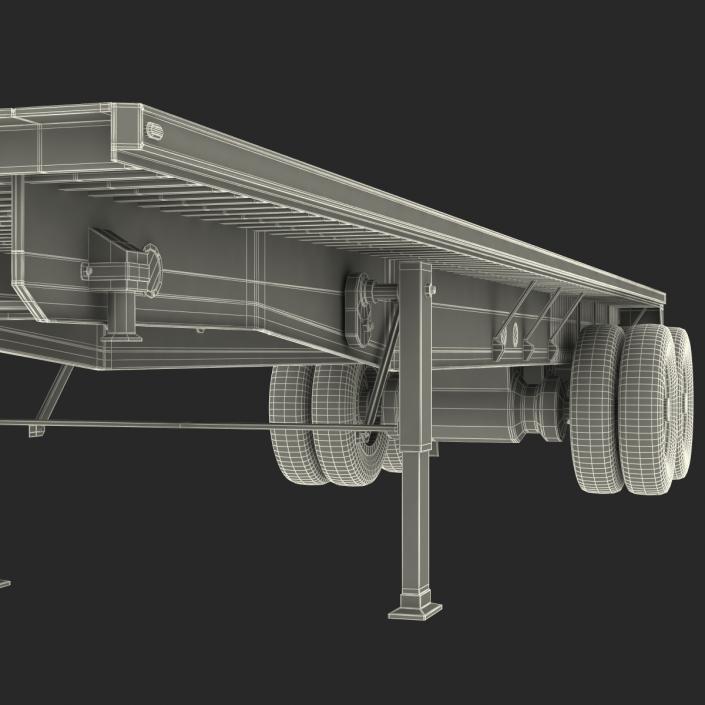 3D model Flatbed Trailer