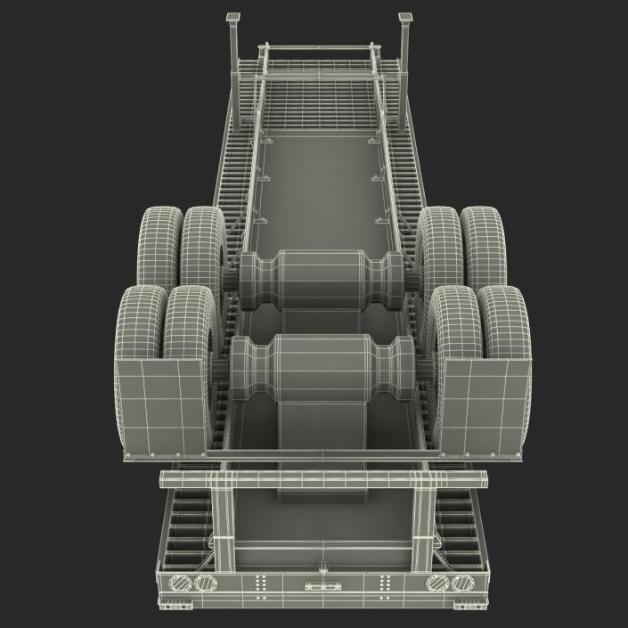 3D model Flatbed Trailer