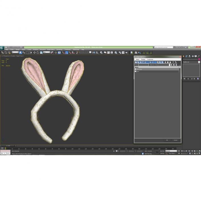 Bunny Ears with Fur 3D model