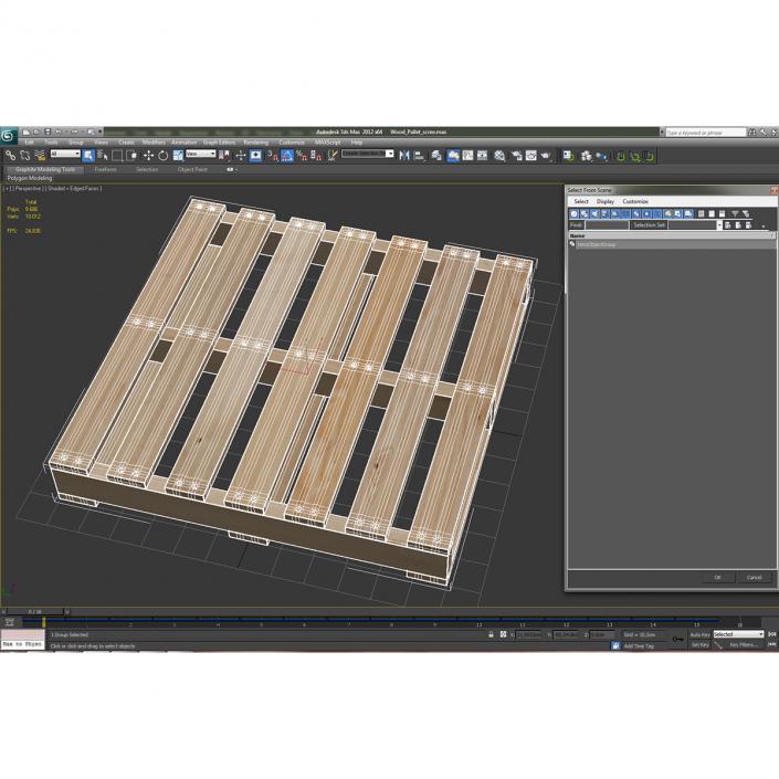 3D Wooden Pallet model