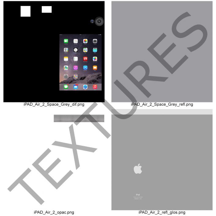 3D iPad Air 2 Space Gray 2 model