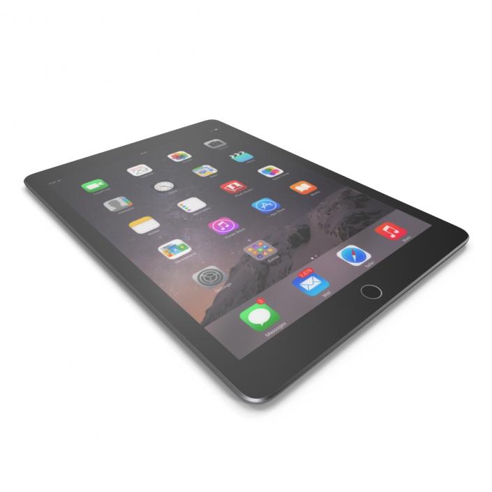 3D iPad Air 2 Space Gray 2 model