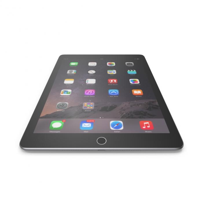 3D iPad Air 2 Space Gray 2 model