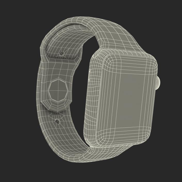 3D Apple Watch Sport Band White Fluoroelastomer 2