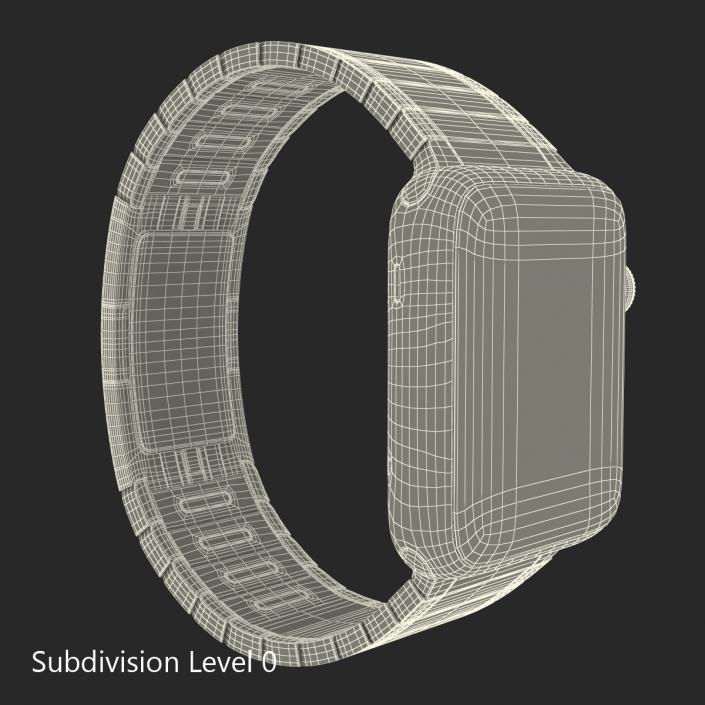 3D Apple Watch Link Bracelet Dark Space