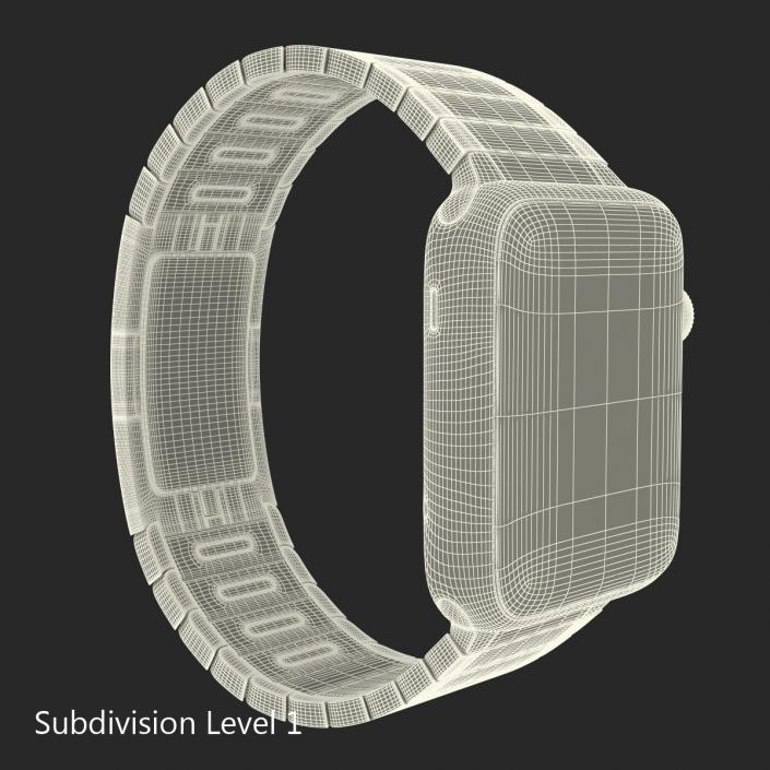 3D Apple Watch Link Bracelet Dark Space