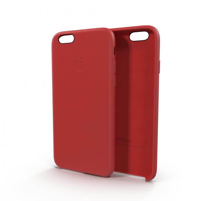 3D model iPhone 6 Plus Leather Case Red