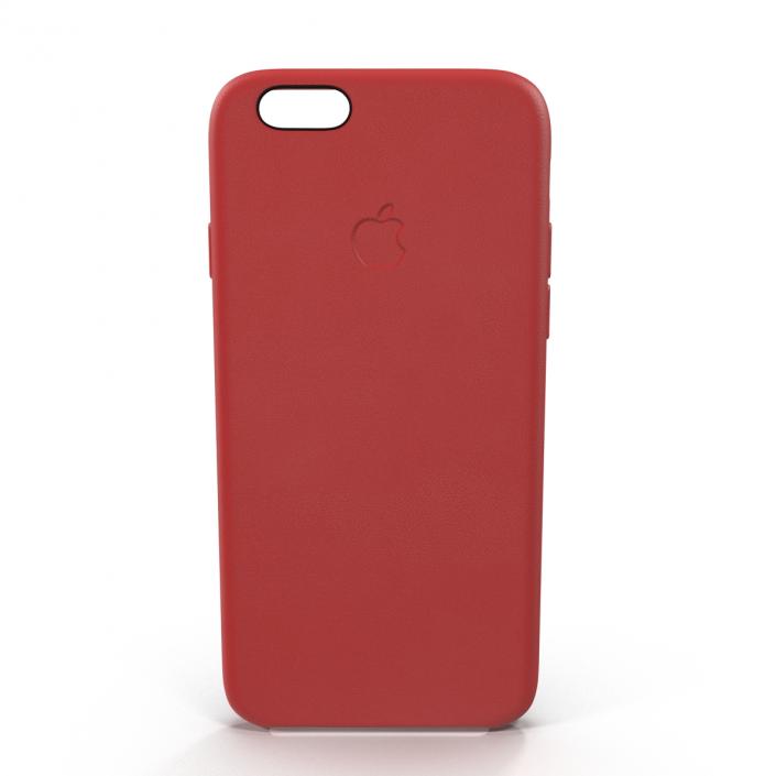 3D model iPhone 6 Plus Leather Case Red