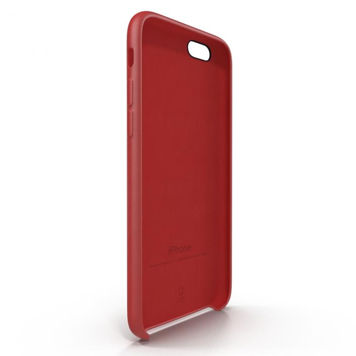 3D model iPhone 6 Plus Leather Case Red