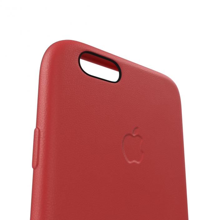 3D model iPhone 6 Plus Leather Case Red