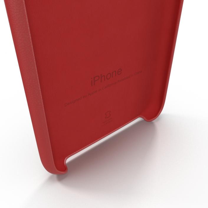 3D model iPhone 6 Plus Leather Case Red