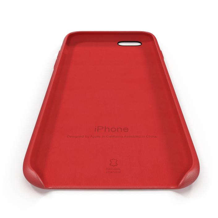 3D model iPhone 6 Plus Leather Case Red