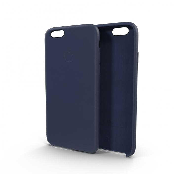 3D iPhone 6 Plus Leather Case Blue