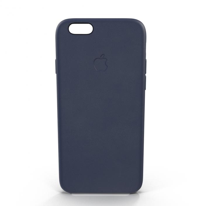 3D iPhone 6 Plus Leather Case Blue