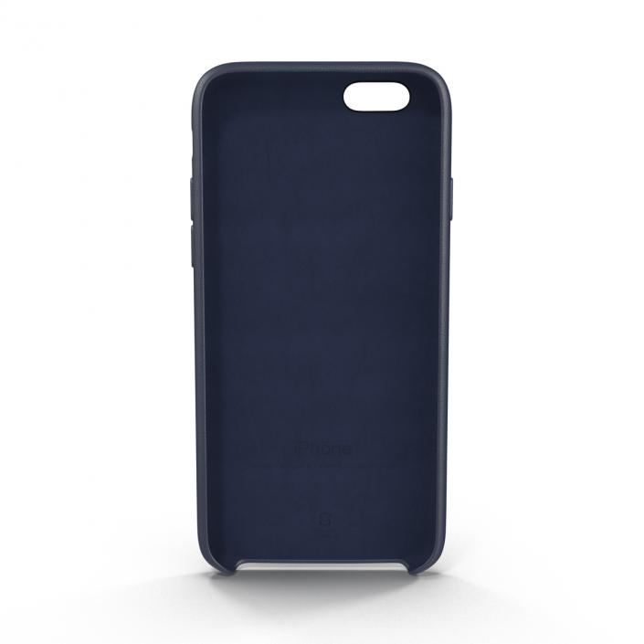 3D iPhone 6 Plus Leather Case Blue