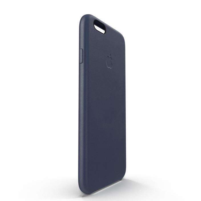 3D iPhone 6 Plus Leather Case Blue