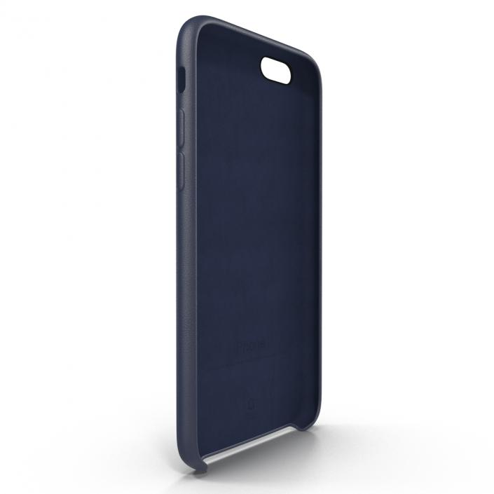 3D iPhone 6 Plus Leather Case Blue