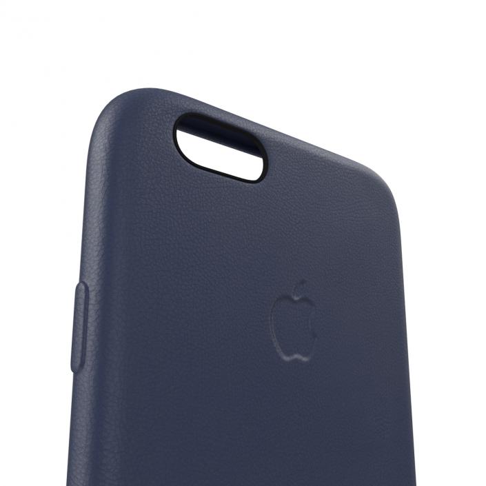 3D iPhone 6 Plus Leather Case Blue