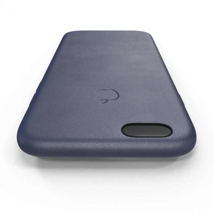 3D iPhone 6 Plus Leather Case Blue