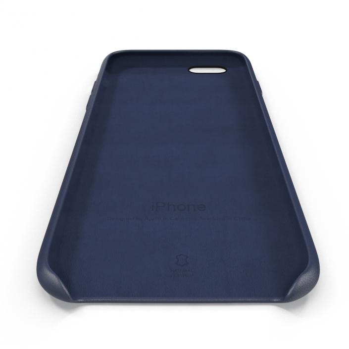 3D iPhone 6 Plus Leather Case Blue