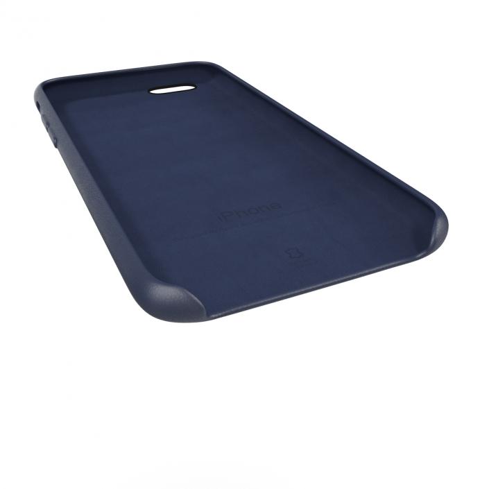 3D iPhone 6 Plus Leather Case Blue