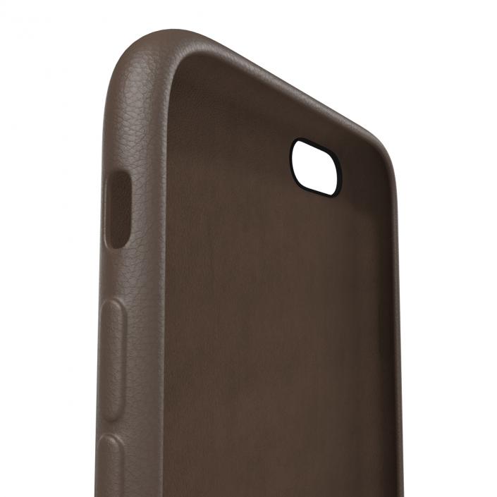 iPhone 6 Plus Leather Case Brown 3D