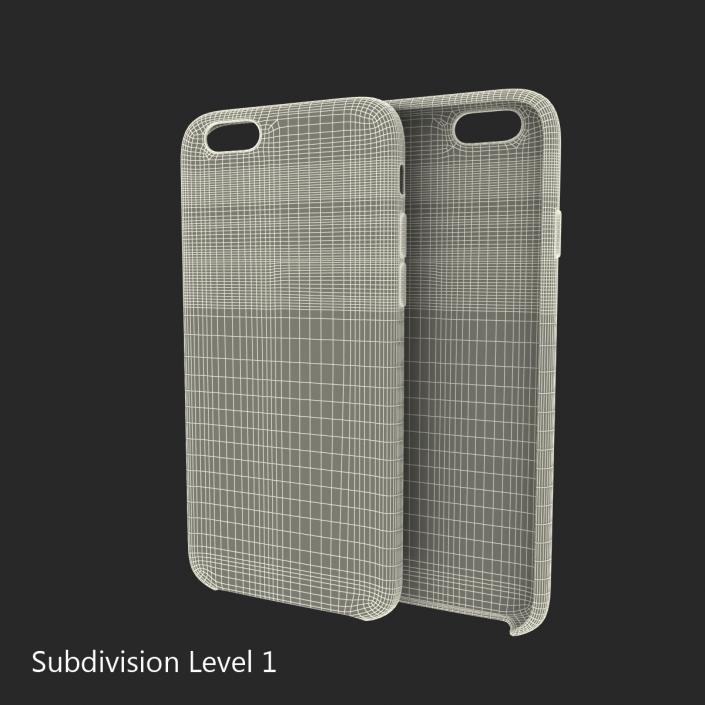 3D iPhone 6 Plus Leather Case Grey