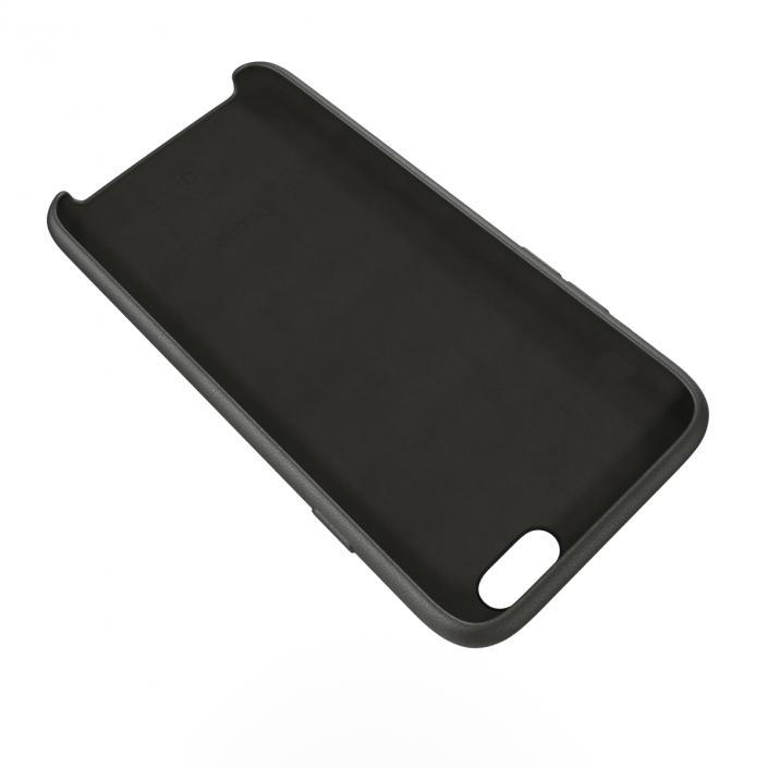 3D iPhone 6 Plus Leather Case Grey